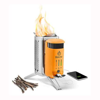 wood burning campstove and power bank