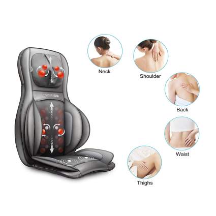 shiatsu chair massage cushion with heat