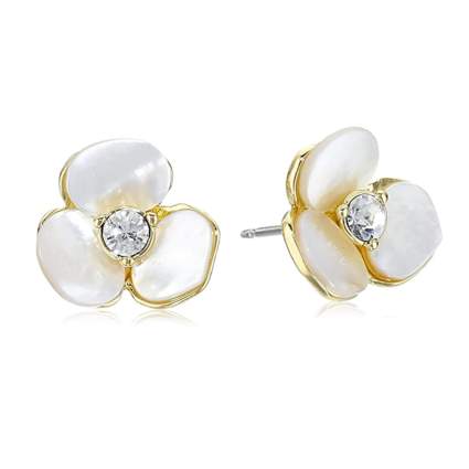 kate spade pearl pansy earrings