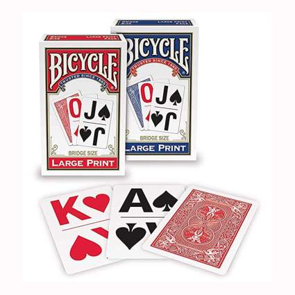 large print playing cards