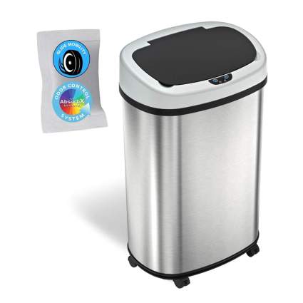 motion sensor trash can