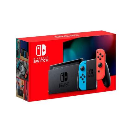 Nintendo Switch with Neon Blue and Neon Red Joy‑Con