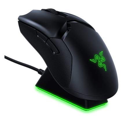 Black and green Razer Viper mouse