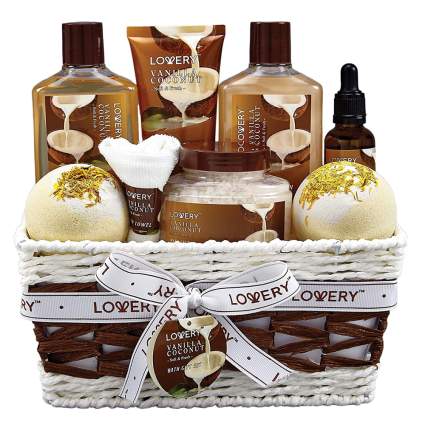 vanilla coconut spa basket